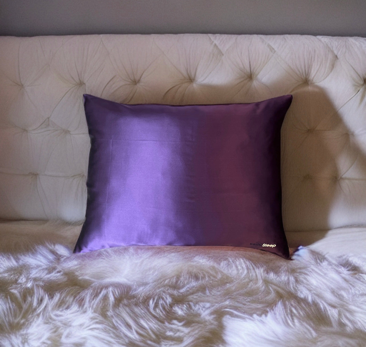 ROYAL PURPLE STANDARD ZIPPERED SILK PILLOWCASES